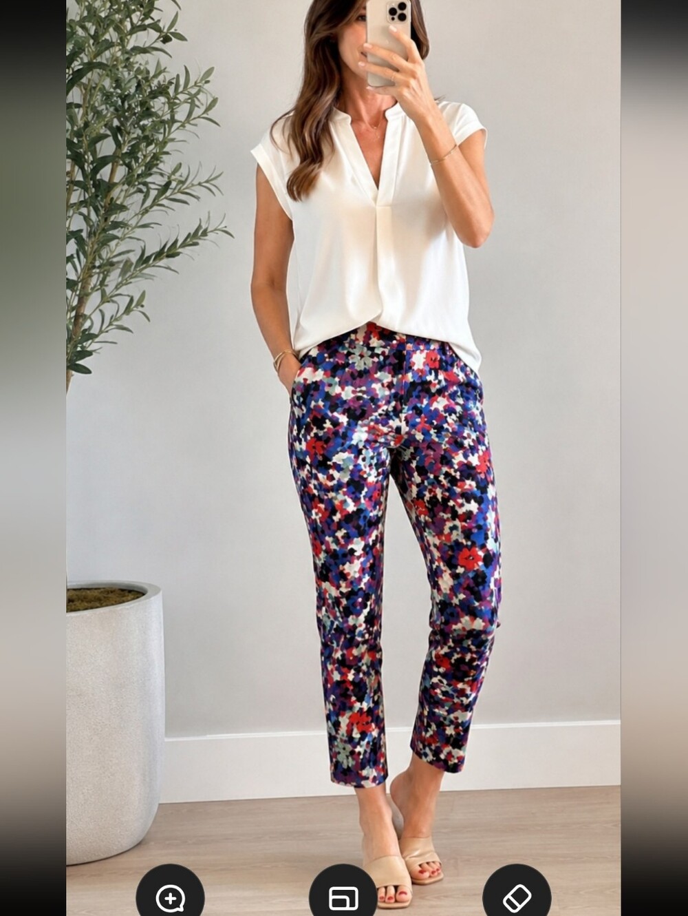 Tory Burch Floral Pants Size 28 | Elegant Designer Trousers | Like New